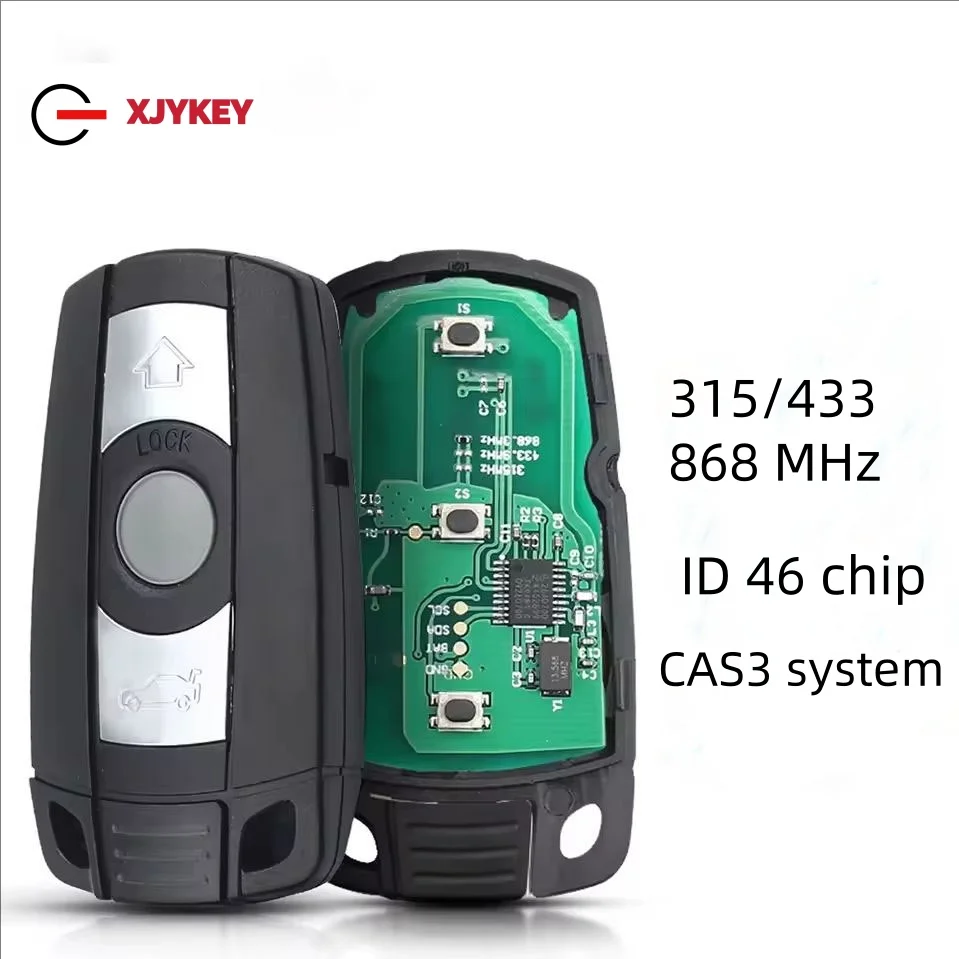 XJY 315/433/868MHz llave remota del coche BMW E60 E61 E70 E71 E72 E81 E82 E87 E88 Fob CAS3 5WK49127 PCF7945 Chip
XJY 315/433/868MHz llave remota del coche BMW E60 E61 E70 E71 E72 E81 E82 E87 E88 Fob CAS3 5WK49127 PCF7945 Chip