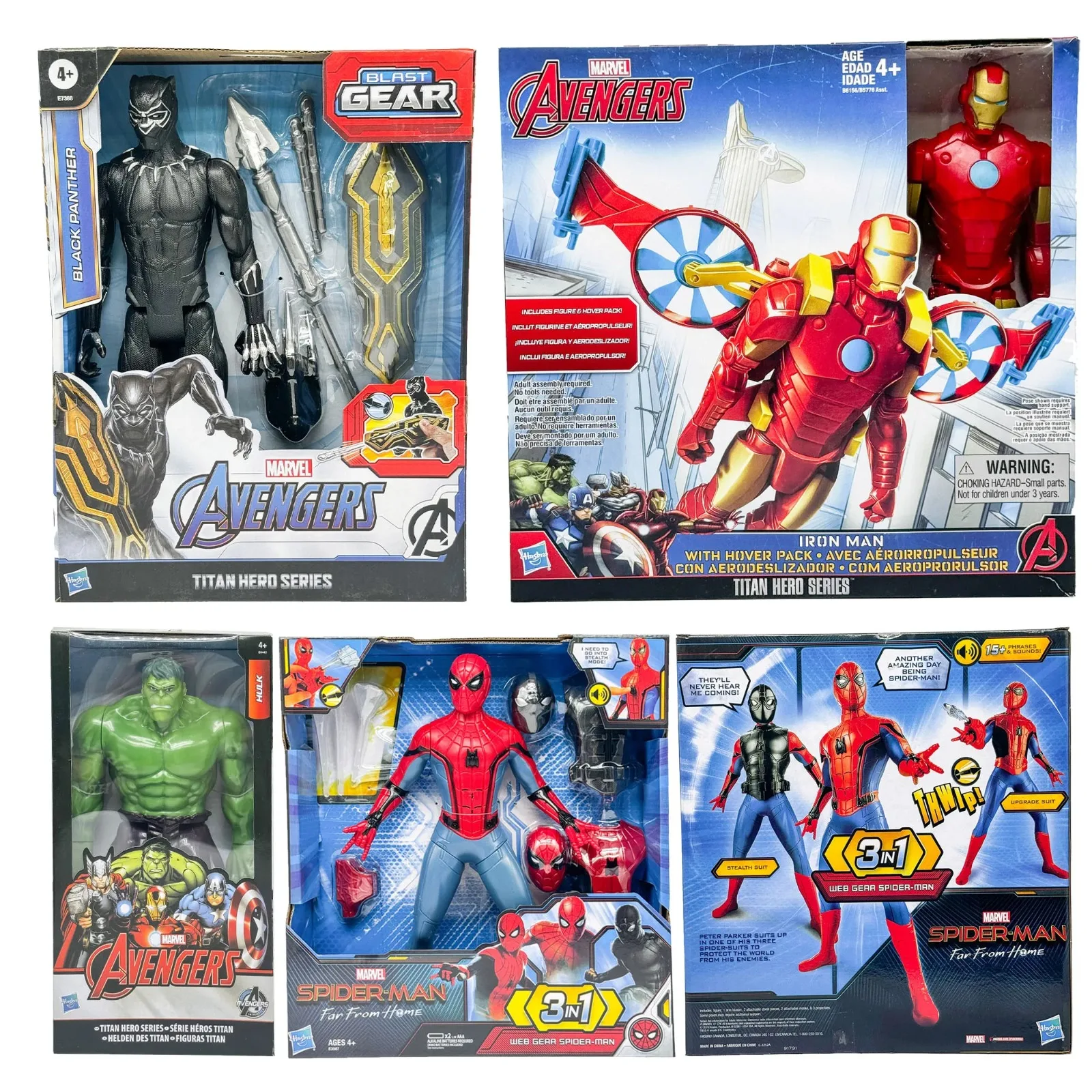Hasbro The Avengers Marvel Superhero Iron Man Hulk Black Panther Spiderman Action Figure Collection Spider-Man Desk Decor Gifts
Hasbro The Avengers Marvel Superhero Iron Man Hulk Black Panther Spiderman Action Figure Collection Spider-Man Desk Decor Gifts