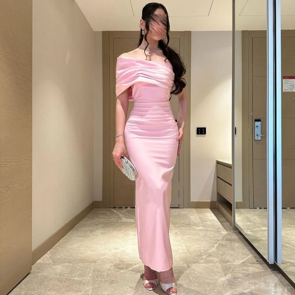 Customized Modern Style Fashion Charmeuse Ruched Mermaid Off-the-shoulder Ankle Length Dresses Bespoke Occasion Dresses Matching
Customized Modern Style Fashion Charmeuse Ruched Mermaid Off-the-shoulder Ankle Length Dresses Bespoke Occasion Dresses Matching