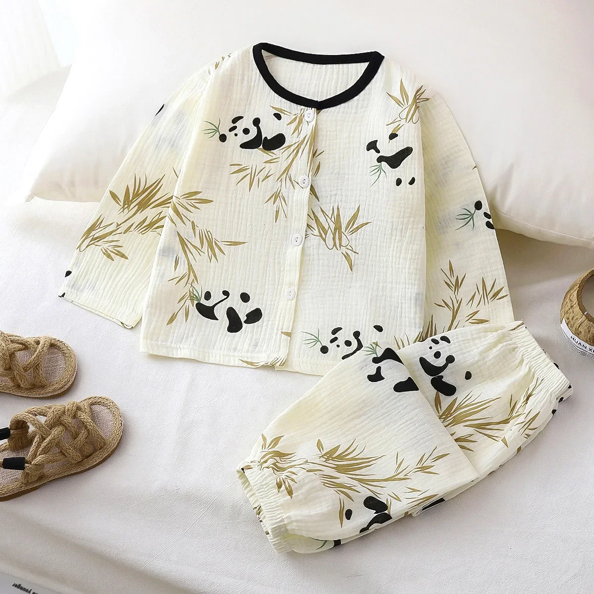 Girls Summer Thin Pajamas Homewear Cute Cartoon Floral Print Long Sleeve Lace Trimmed Sleepwear Baby Boys Casual Clothing Sets
Girls Summer Thin Pajamas Homewear Cute Cartoon Floral Print Long Sleeve Lace Trimmed Sleepwear Baby Boys Casual Clothing Sets