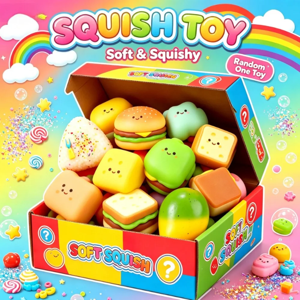 Soft Texture Mystery Squishy Blind Box Random Single, Mixed Dessert Cartoon Shapes Slow Rebound Squeeze Toy, Trendy Stress Relief Desktop Collectible Ornament For Adults
Soft Texture Mystery Squishy Blind Box Random Single, Mixed Dessert Cartoon Shapes Slow Rebound Squeeze Toy, Trendy Stress Relief Desktop Collectible Ornament For Adults