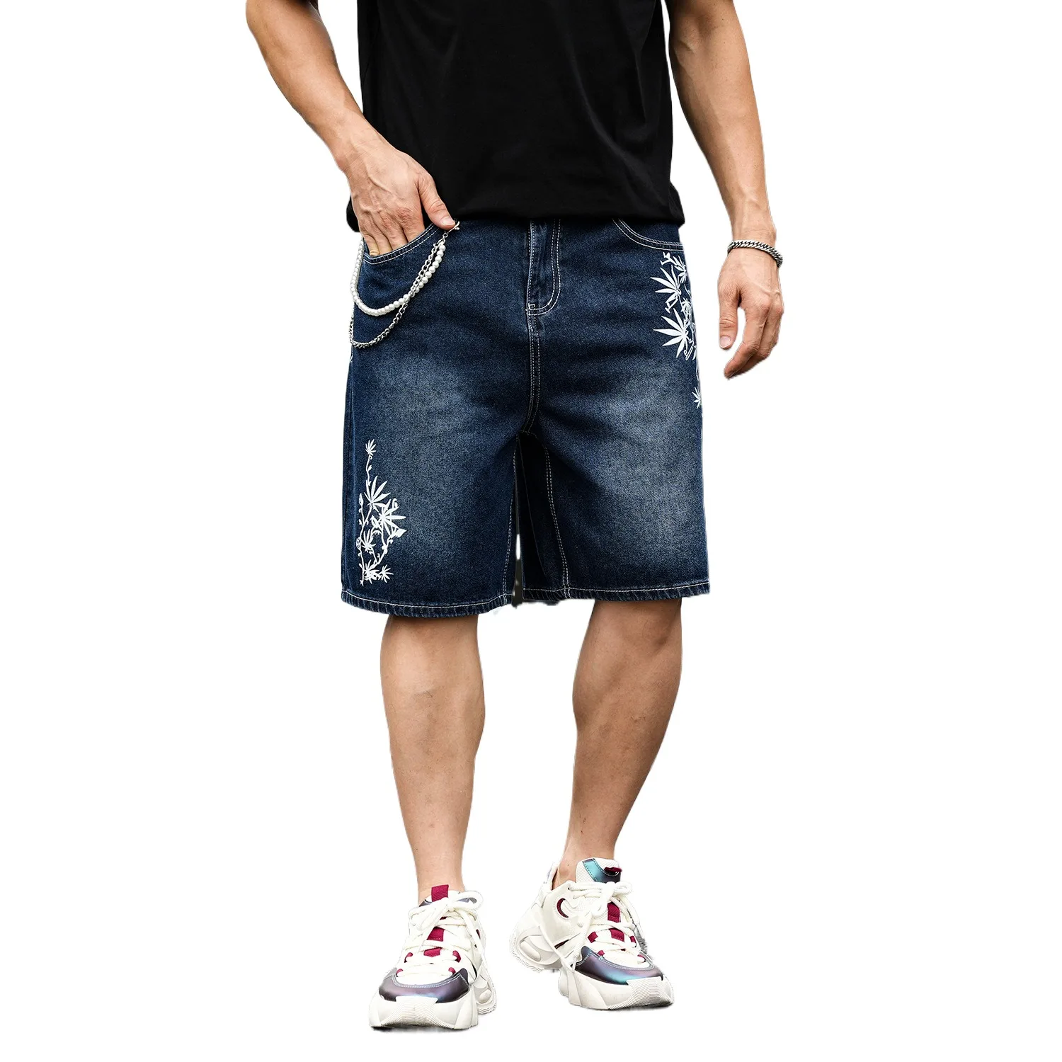 Men's Loose Fit Oversized Hip Hop Short Jeans High Street Flower Printed Denim Shorts Baggy Y2K Style Summer Floral Shorts
Men's Loose Fit Oversized Hip Hop Short Jeans High Street Flower Printed Denim Shorts Baggy Y2K Style Summer Floral Shorts