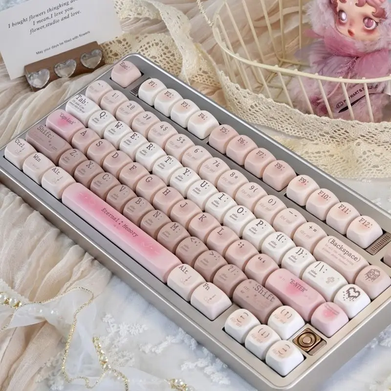 Romantic tipsy keycaps pink PBT full set of inventory personalized keycaps MOA full five-sided hot sublimation MOA
Romantic tipsy keycaps pink PBT full set of inventory personalized keycaps MOA full five-sided hot sublimation MOA