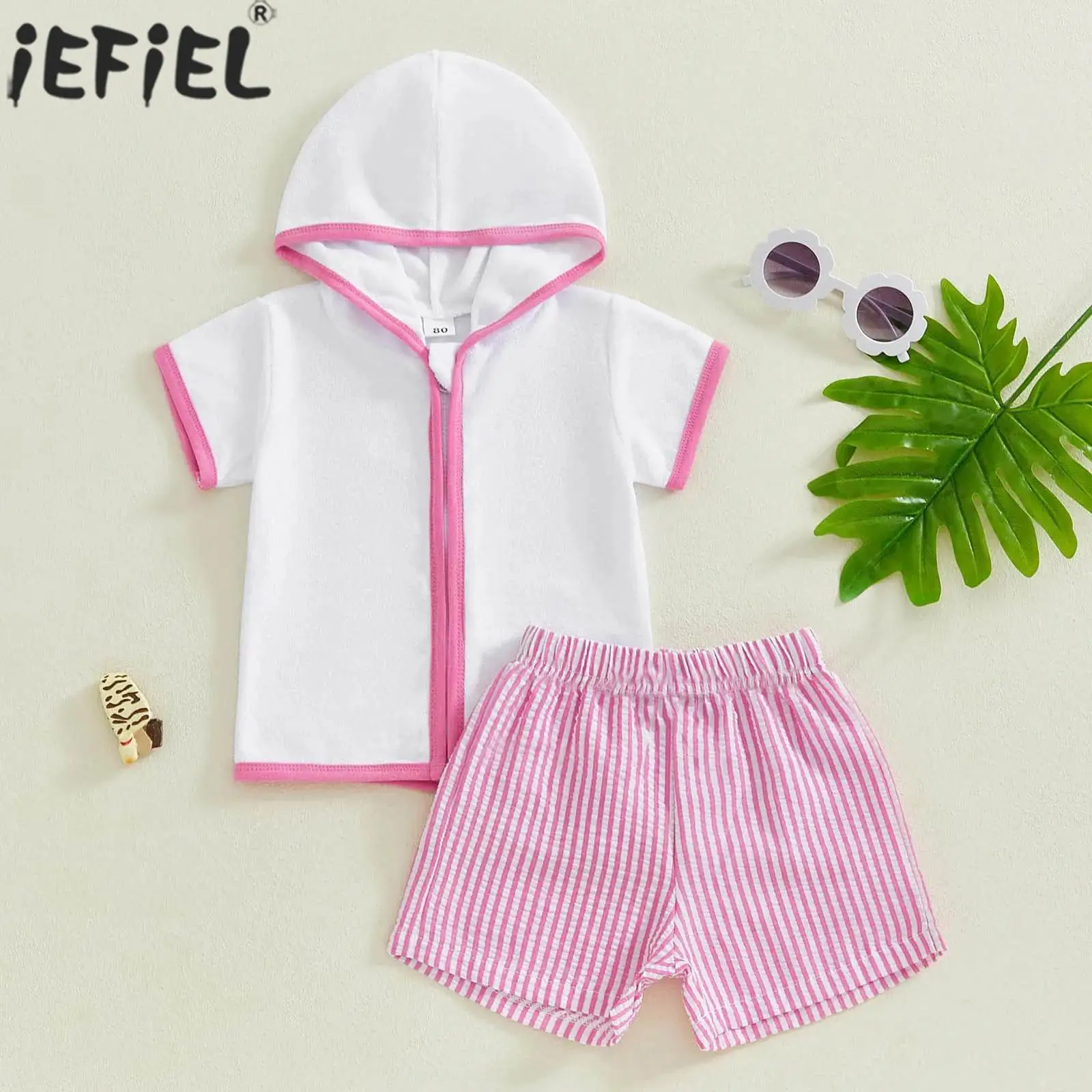 Kids Boys Girls Summer Casual Swim Cover-ups Towel Terry Zipper Hooded Tops with Shorts for Pool Party Beach Vacation Swimwear
Kids Boys Girls Summer Casual Swim Cover-ups Towel Terry Zipper Hooded Tops with Shorts for Pool Party Beach Vacation Swimwear
