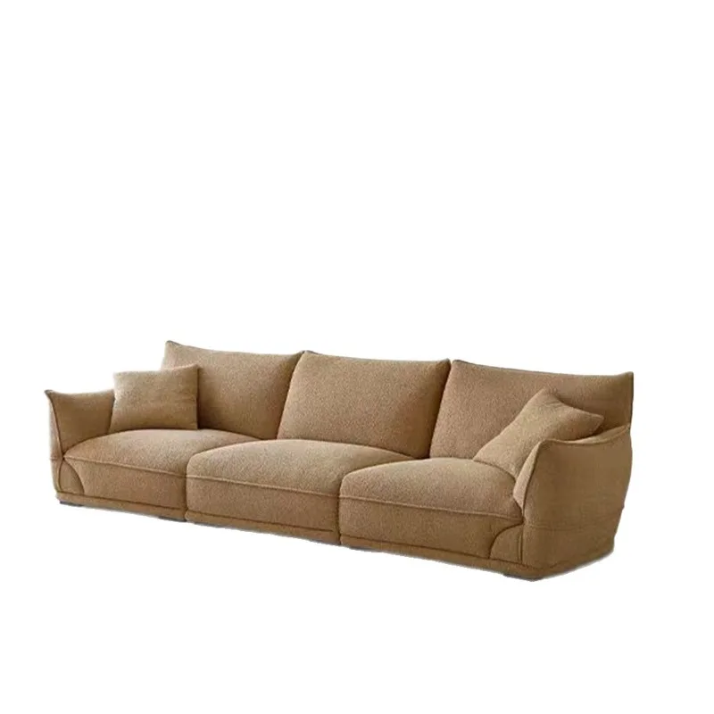 French retro cream style fabric sofa living room small apartment simple straight row sofa
French retro cream style fabric sofa living room small apartment simple straight row sofa