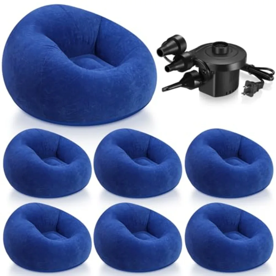 6 Pcs Inflatable Bean Bag Chairs for Adults with Electric Air Pump, Blow up Couch Folding Portable Inflatable Couch Lazy Sofa for Outdoor Movie Night Camping(Dark Blue,6 Pcs)
6 Pcs Inflatable Bean Bag Chairs for Adults with Electric Air Pump, Blow up Couch Folding Portable Inflatable Couch Lazy Sofa for Outdoor Movie Night Camping(Dark Blue,6 Pcs)