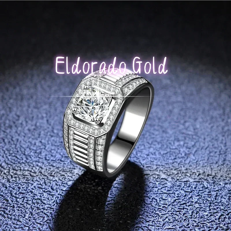 Eldorado Gold High - End Platinum PT950 White Gold Ring for Men, 1 Carat VVS D Color Moissanite, GRA - Certified, Ideal for Wed
Eldorado Gold High - End Platinum PT950 White Gold Ring for Men, 1 Carat VVS D Color Moissanite, GRA - Certified, Ideal for Wed