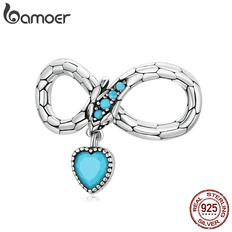 bamoer Vintage 925 Sterling Silver Snake Infinite Love Charm Blue Crystal Bead for Original Bracelet Bangle Women DIY Jewelry
bamoer Vintage 925 Sterling Silver Snake Infinite Love Charm Blue Crystal Bead for Original Bracelet Bangle Women DIY Jewelry