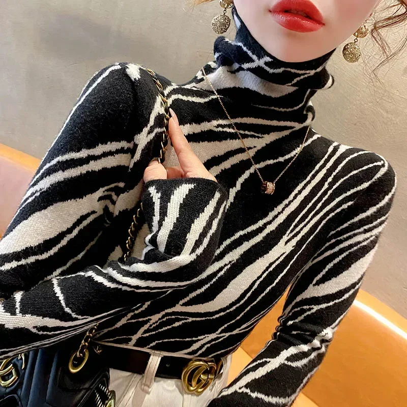 Women Clothing Slim Knitted Pullovers Autumn Winter Long Sleeve Striped Chic Y2k Sweater Office Lady Comfortable Casual Pullover
Women Clothing Slim Knitted Pullovers Autumn Winter Long Sleeve Striped Chic Y2k Sweater Office Lady Comfortable Casual Pullover