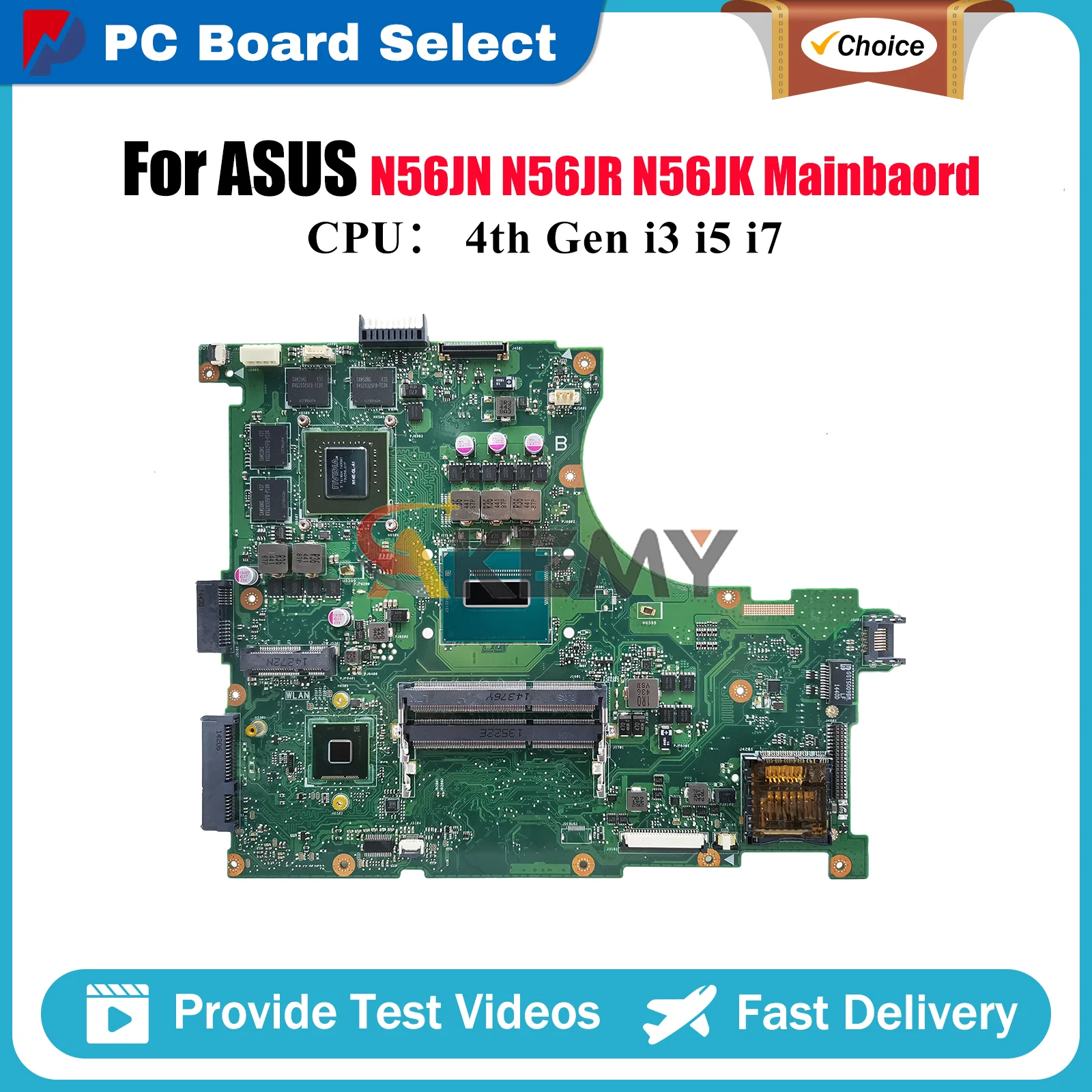 N56JR Laptop Motherboard For ASUS N56JR N56JN N56J N56JK Notebook Mainboard With i3 i5 i7 CPU 100% tests OK fast shipping stk
N56JR Laptop Motherboard For ASUS N56JR N56JN N56J N56JK Notebook Mainboard With i3 i5 i7 CPU 100% tests OK fast shipping stk