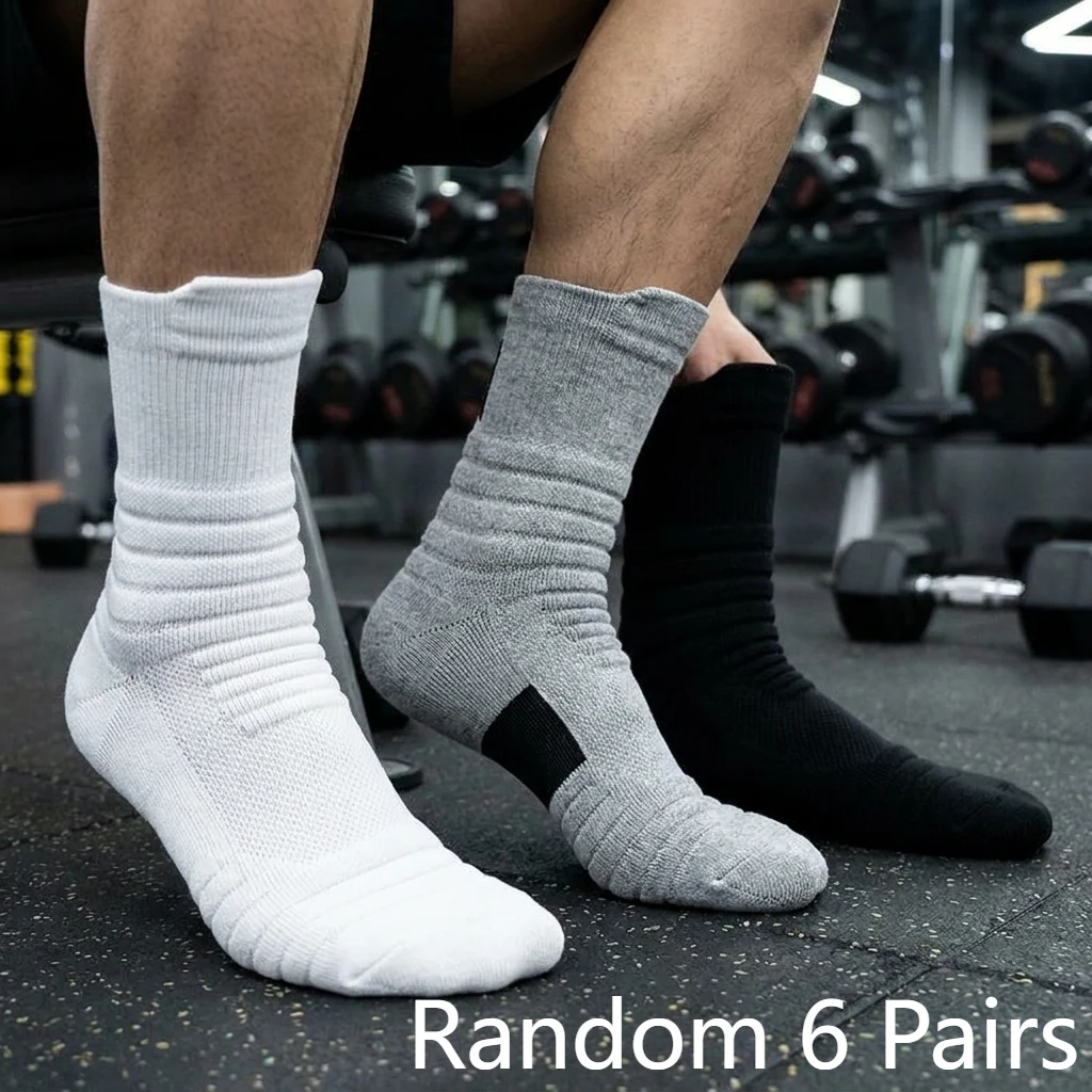 Random -6 pairs of adult elastic fit mid tube socks for comfortable and breathable men's and women's running training socks
Random -6 pairs of adult elastic fit mid tube socks for comfortable and breathable men's and women's running training socks