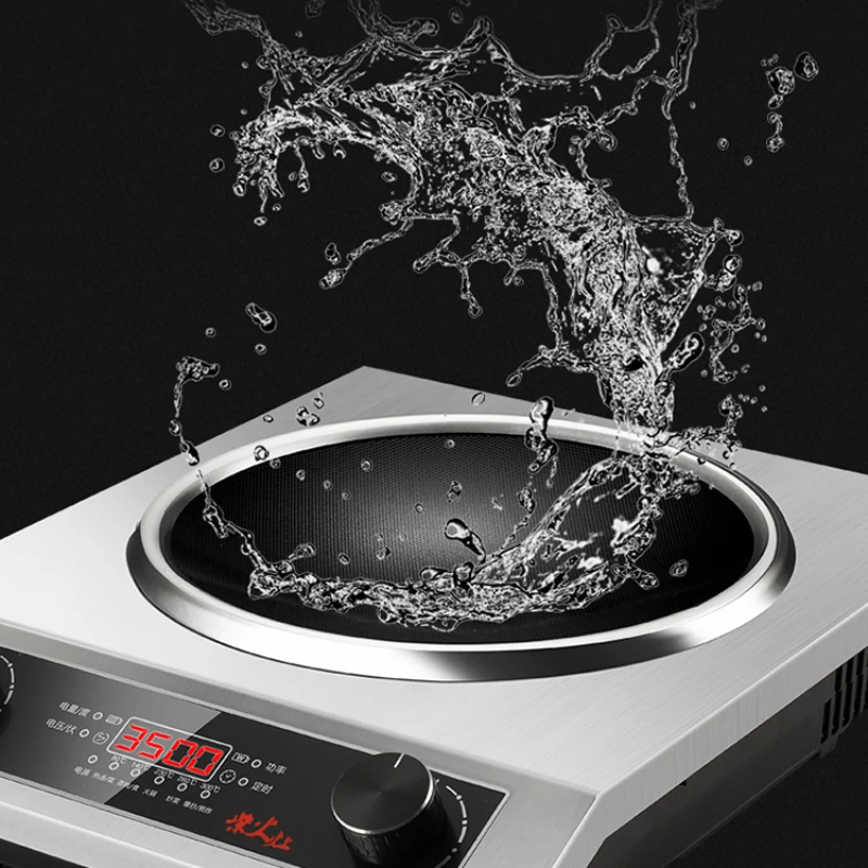 Concave induction cooker commercial 3500W high-power household wok integrated stir-frying.
Concave induction cooker commercial 3500W high-power household wok integrated stir-frying.