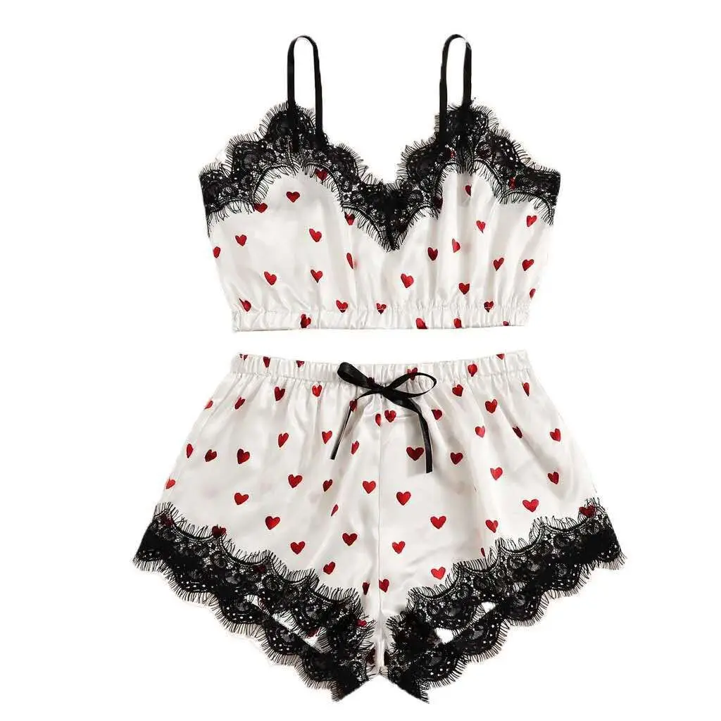 Lace Pajama Sets Women Pijama Mujer Strap Sleeveless Sexy Sleepwear Suit V-Neck Cami Top Short Lingerie Set Female Night Wear
Lace Pajama Sets Women Pijama Mujer Strap Sleeveless Sexy Sleepwear Suit V-Neck Cami Top Short Lingerie Set Female Night Wear