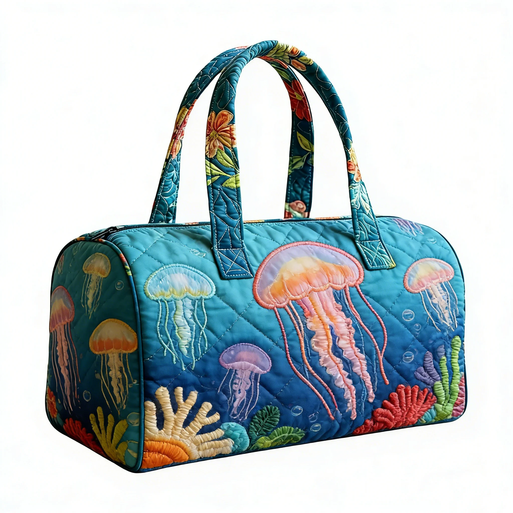 3D Printed Duffle Bag with Retro Marine Animal Pattern (Jellyfish & Shark) Camping Trailer Style Travel Tote Bag, Unisex Handbag
3D Printed Duffle Bag with Retro Marine Animal Pattern (Jellyfish & Shark) Camping Trailer Style Travel Tote Bag, Unisex Handbag