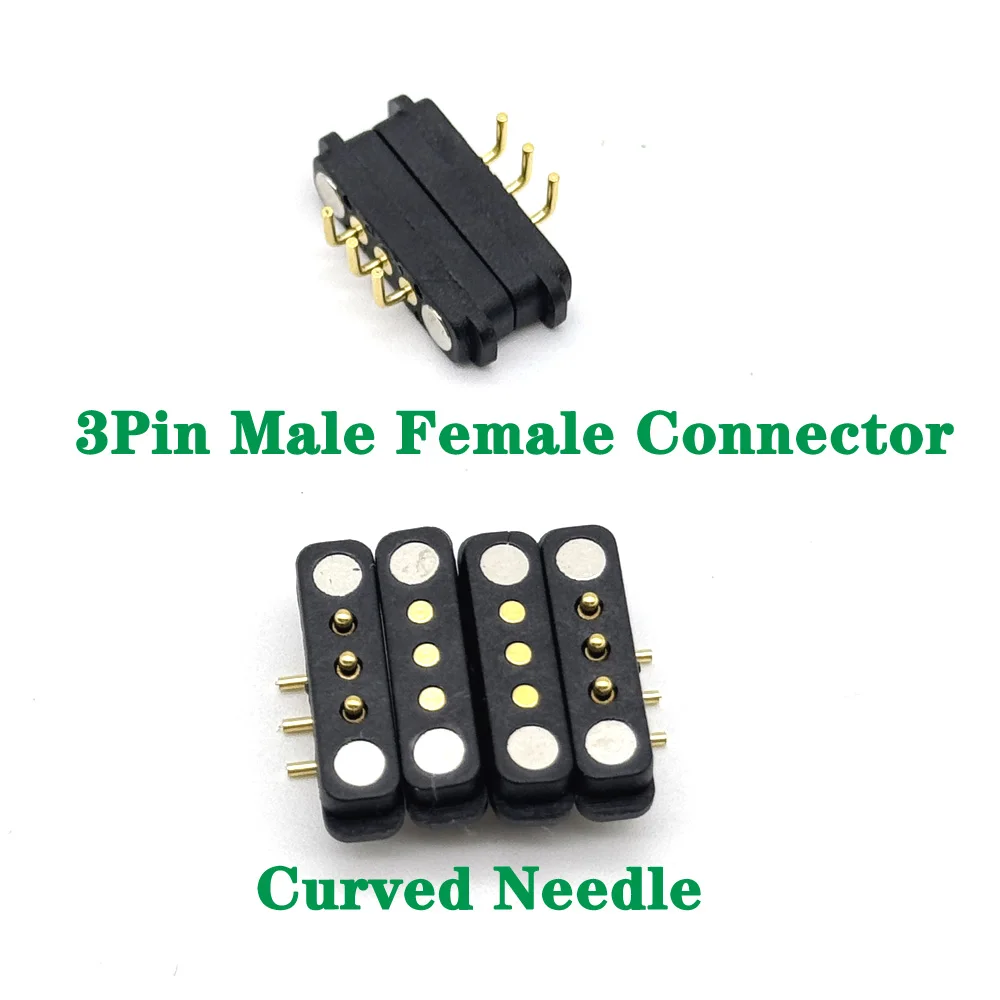 1Pair Curved Needle 2A DC Magnetic Pogo Pin Connector 3Pin Pogopin Male Female Spring Loaded DC Power Socket 3P
1Pair Curved Needle 2A DC Magnetic Pogo Pin Connector 3Pin Pogopin Male Female Spring Loaded DC Power Socket 3P