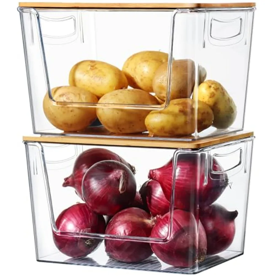 Pantry Organizers Storage 2 Pack Large Storage Bins for Onion Potato Garlic Canned Food Organizer Bins for Under Sink Kitchen C
Pantry Organizers Storage 2 Pack Large Storage Bins for Onion Potato Garlic Canned Food Organizer Bins for Under Sink Kitchen C