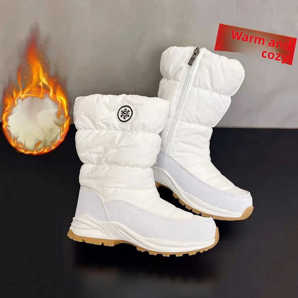 Thickened Fleece Winter Snow Boots Women's Cotton Shoes Warm Waterproof Non-Slip Mid-Calf Cold Resistant Thick Bottom Boots
Thickened Fleece Winter Snow Boots Women's Cotton Shoes Warm Waterproof Non-Slip Mid-Calf Cold Resistant Thick Bottom Boots