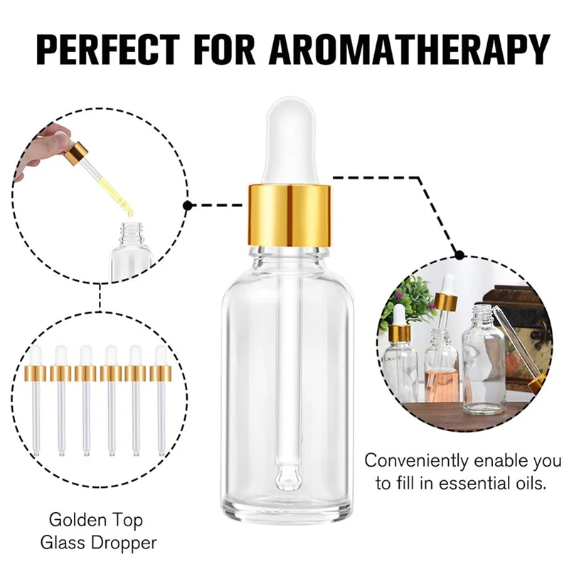 Glass Dropper Bottle 24 Pack Clear Glass Bottles Empty With 2 Funnels & 2 Long Pipettes, 30Ml Eye Dropper Bottles
Glass Dropper Bottle 24 Pack Clear Glass Bottles Empty With 2 Funnels & 2 Long Pipettes, 30Ml Eye Dropper Bottles