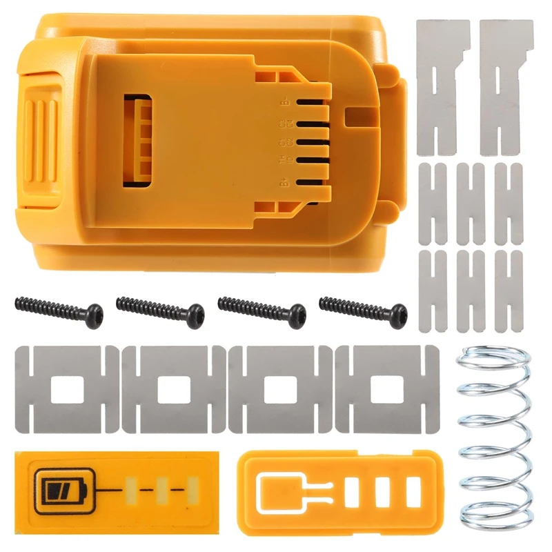 Пластмассовая аккумуляторная батарея для Dewalt 20 в DCB201,DCB203,DCB204,DCB200 18 в, запасные части для литий-ионной батареи 3A 4A 5A
Пластмассовая аккумуляторная батарея для Dewalt 20 в DCB201,DCB203,DCB204,DCB200 18 в, запасные части для литий-ионной батареи 3A 4A 5A