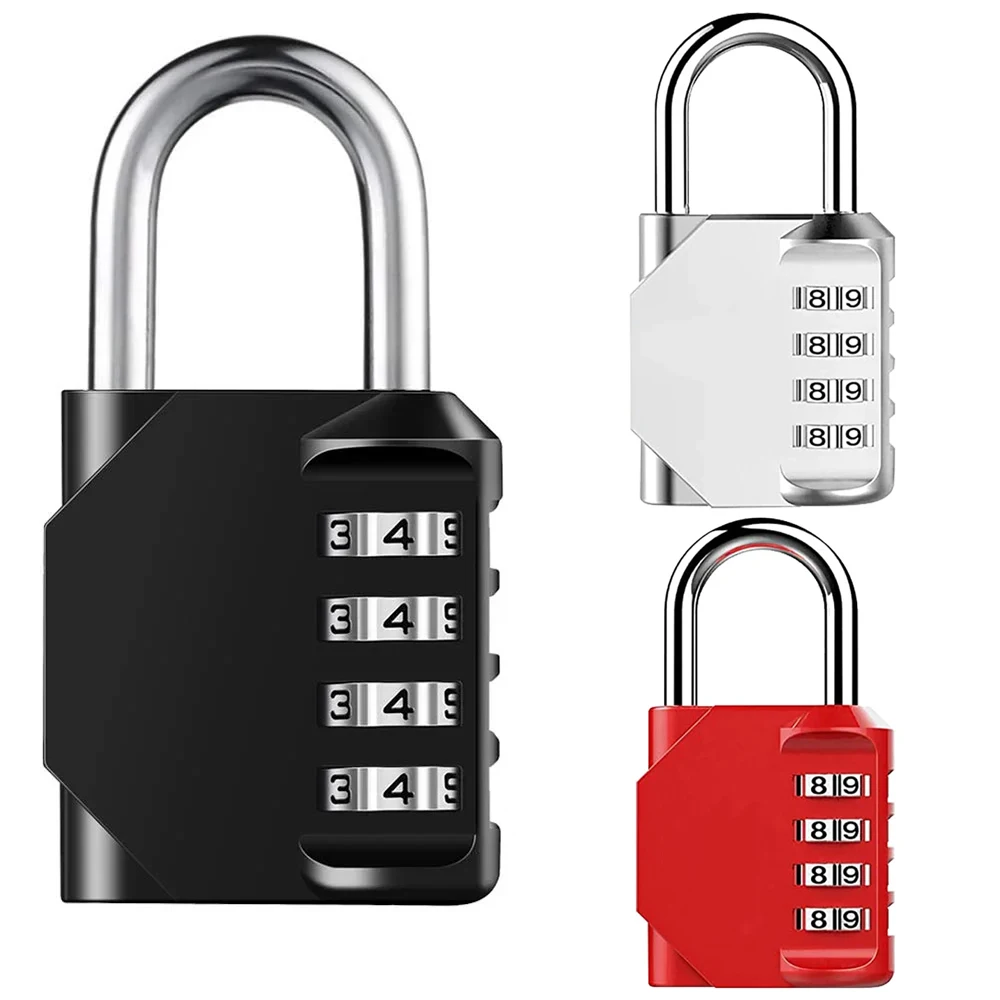 1pc Combination Lock Resettable 4 Digit Padlock with Combination Waterproof and Heavy Duty Combination Padlock Outdoor Indoor