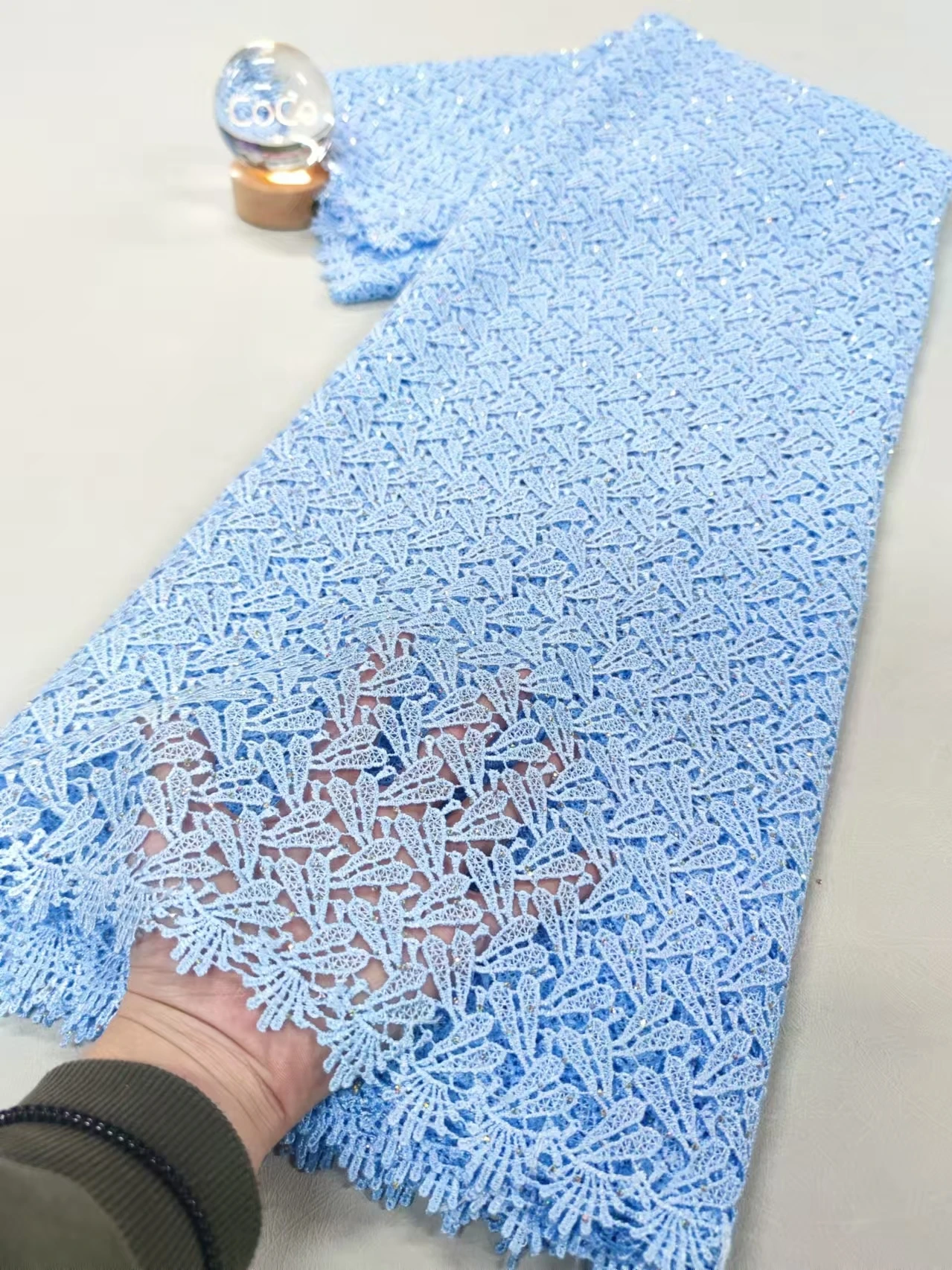 African Nigerian High-Quality Cotton Wedding Tulle Lace Fabric 5Yards with Sequins Water Soluble for Party Dresses Sewing XL048
African Nigerian High-Quality Cotton Wedding Tulle Lace Fabric 5Yards with Sequins Water Soluble for Party Dresses Sewing XL048