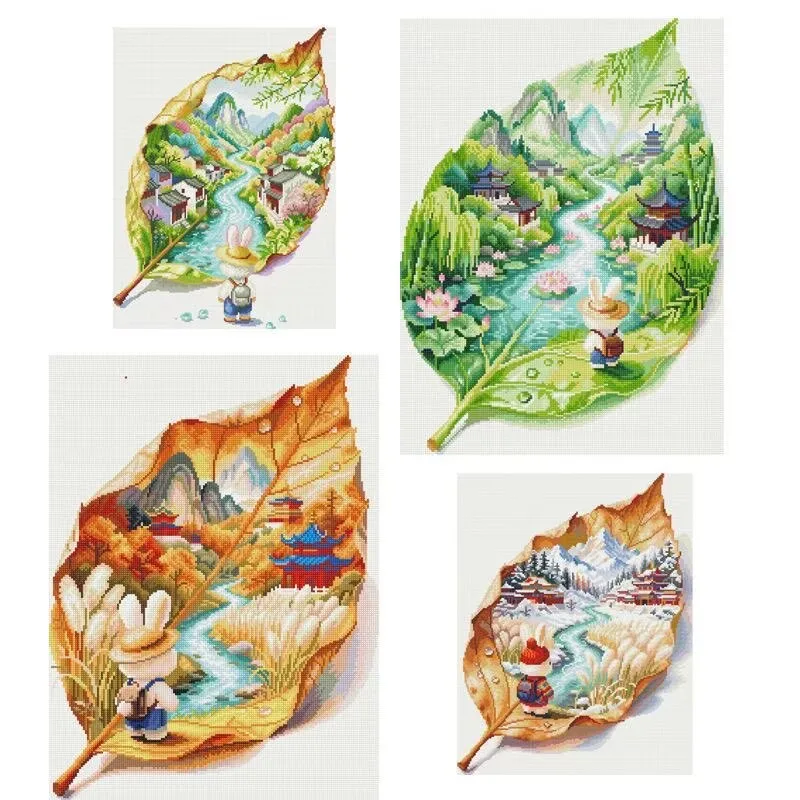 9CT 11CT Four Seasons Rabbit's Journey Embroidery DIY Chinese Style Printed Kits Cross Stitch Thread Needlework Sets Home Crafts
9CT 11CT Four Seasons Rabbit's Journey Embroidery DIY Chinese Style Printed Kits Cross Stitch Thread Needlework Sets Home Crafts