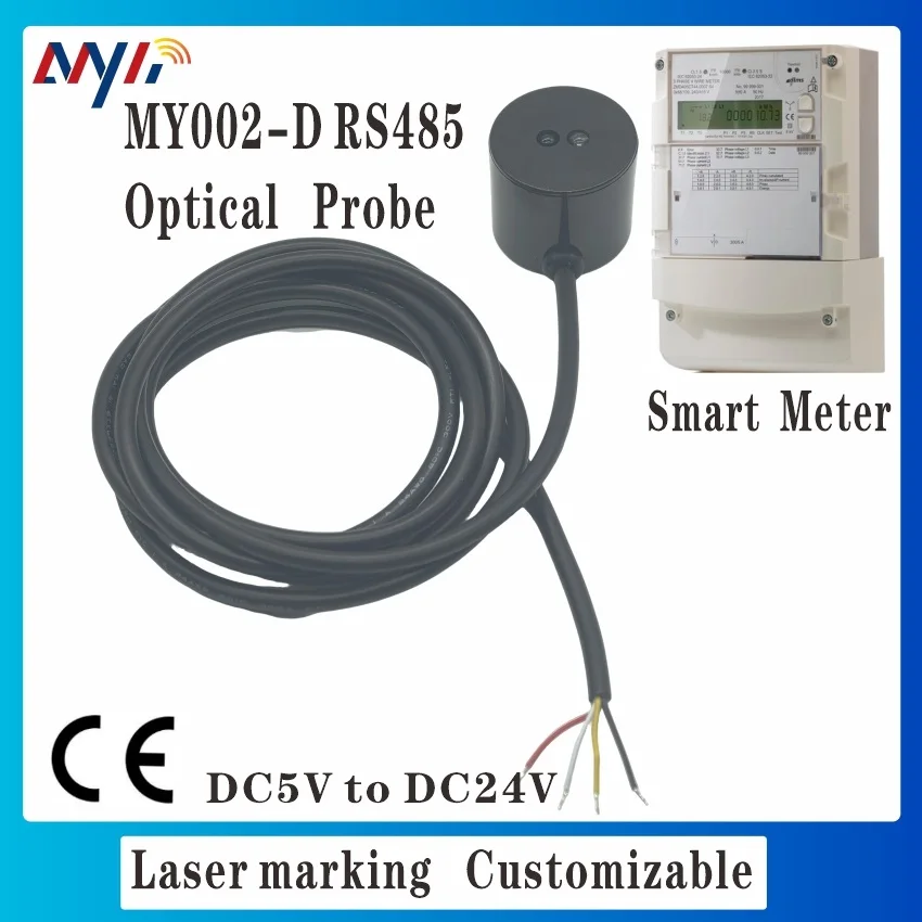 MY002-D RS485 Infrared Optical Probe Sensor Tool for IR Communication IEC62056 IEC1107 DLMS/COSEM Energy Flow Water Gas Meter
MY002-D RS485 Infrared Optical Probe Sensor Tool for IR Communication IEC62056 IEC1107 DLMS/COSEM Energy Flow Water Gas Meter