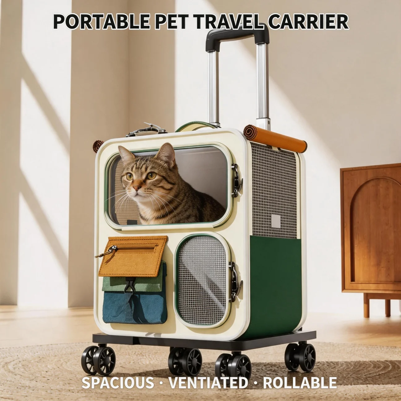 Case for Going Out Multi-cat Pet Portable Cat Multi-functional Wheel Trolley Case Transparent Backpack Cat accessories
Case for Going Out Multi-cat Pet Portable Cat Multi-functional Wheel Trolley Case Transparent Backpack Cat accessories