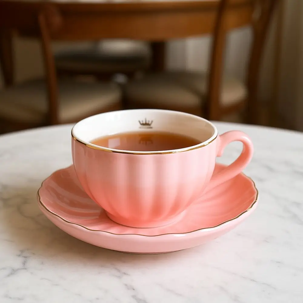 Ceramic Pumpkin Coffee Cup Gold Trim Light Luxury Coffee Cup Spoon Plate Set European Style Elegant Tea Cups Gift Giving
Ceramic Pumpkin Coffee Cup Gold Trim Light Luxury Coffee Cup Spoon Plate Set European Style Elegant Tea Cups Gift Giving