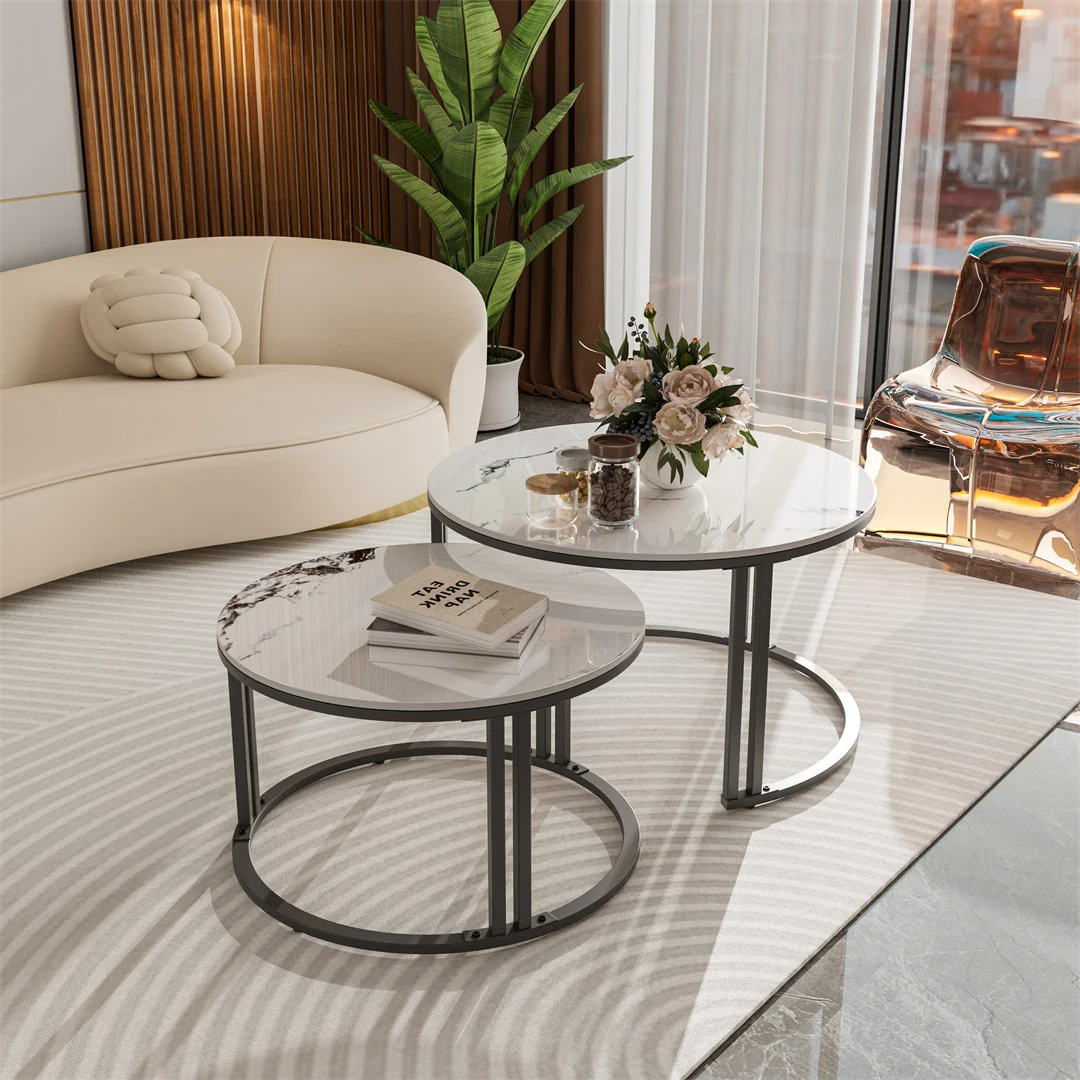 Set of 2 Round Living Room Center Table Anti-rust Anti-corrosion Outdoor Nesting Stacking Coffee Table Small Space Friendly
Set of 2 Round Living Room Center Table Anti-rust Anti-corrosion Outdoor Nesting Stacking Coffee Table Small Space Friendly