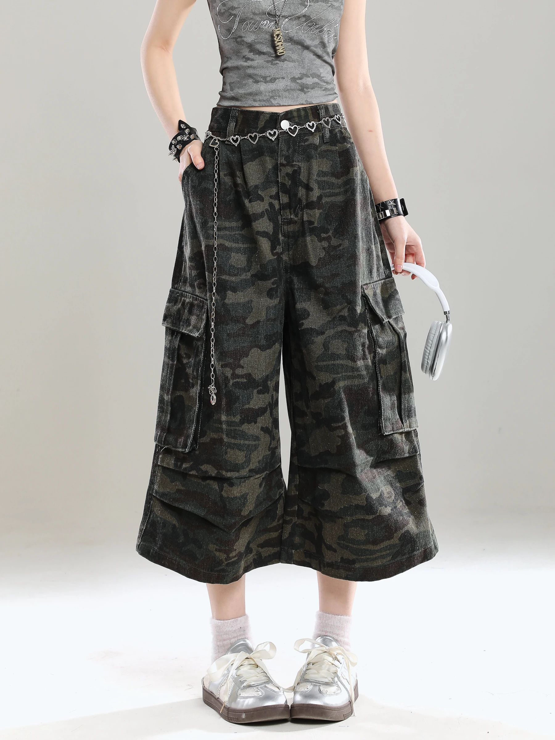 American Style Hot Girl Large Pocket Workwear Camouflage Pants Women Summer New Unique Super Beautiful Loose Straight Seven-Q...
American Style Hot Girl Large Pocket Workwear Camouflage Pants Women Summer New Unique Super Beautiful Loose Straight Seven-Q...