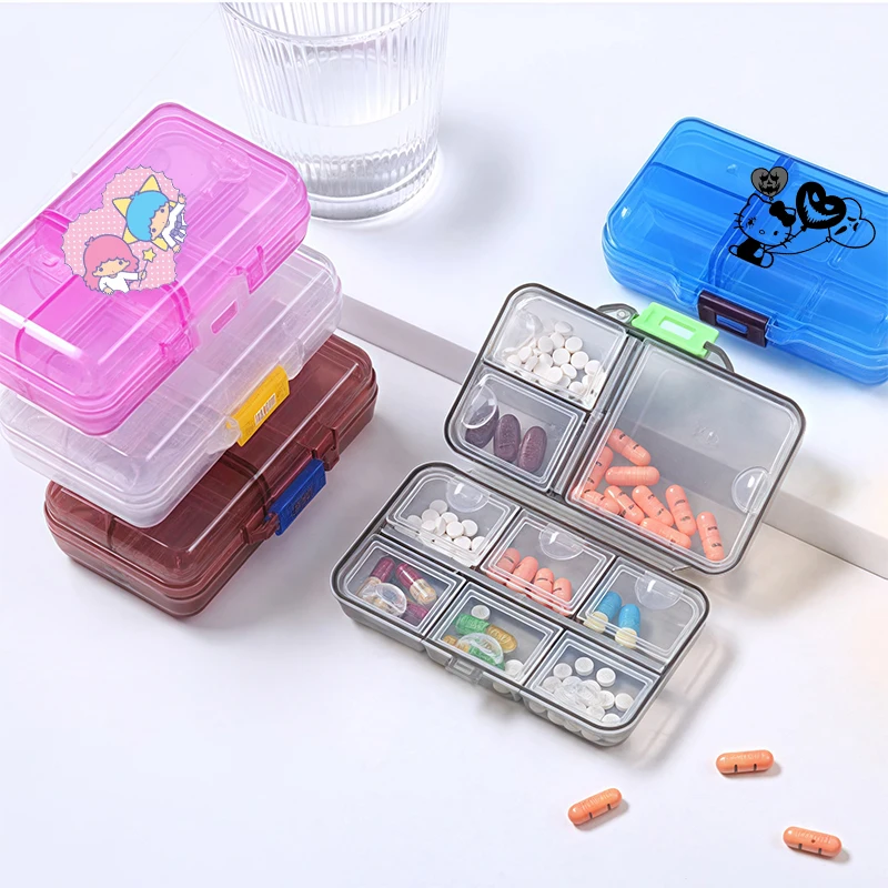 9 Grids Sanrios Hello Kitty My Melody Kuromi Kawaii Medicine Box Pill Storage Case Anime Outdoor Travel Weekly Plastic Holder
9 Grids Sanrios Hello Kitty My Melody Kuromi Kawaii Medicine Box Pill Storage Case Anime Outdoor Travel Weekly Plastic Holder