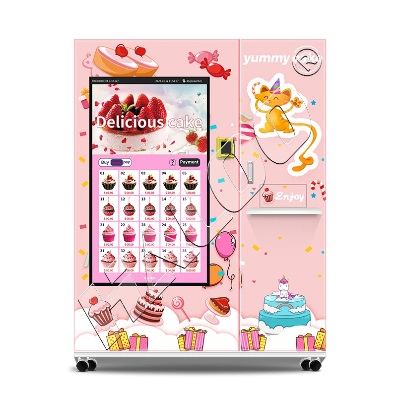 Customized Cake Cupcake Vending Machine Refrigerated Cake Vending Machine Constant Temperature Fresh Keeping for Street
Customized Cake Cupcake Vending Machine Refrigerated Cake Vending Machine Constant Temperature Fresh Keeping for Street