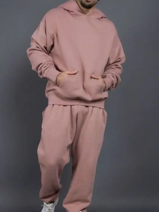 Thickened Fleece Hooded Sweatshirt Pants Pure Color Men's Casual Sportswear Winter Long Sleeve Set without Brand Registration
Thickened Fleece Hooded Sweatshirt Pants Pure Color Men's Casual Sportswear Winter Long Sleeve Set without Brand Registration