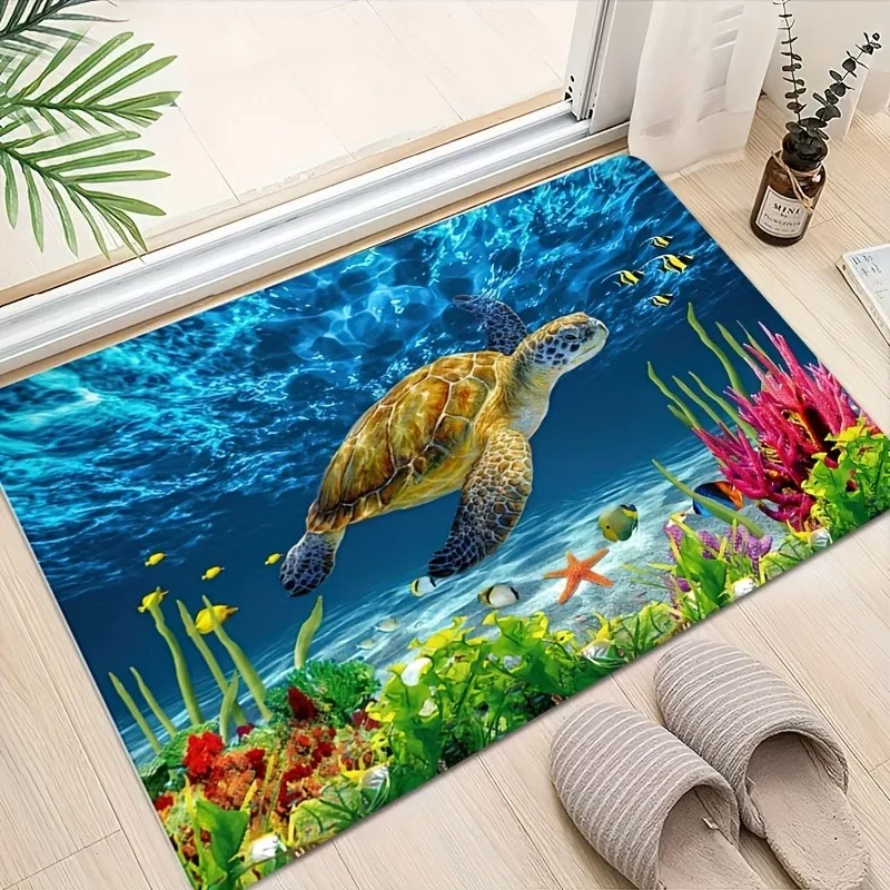1PC Sea Turtle pattern Home Door Mats Kitchen Rugs Non-Slip Pop design Bathroom Rugs Bath Mat Carpet for Home Sink Laundry Decor
1PC Sea Turtle pattern Home Door Mats Kitchen Rugs Non-Slip Pop design Bathroom Rugs Bath Mat Carpet for Home Sink Laundry Decor