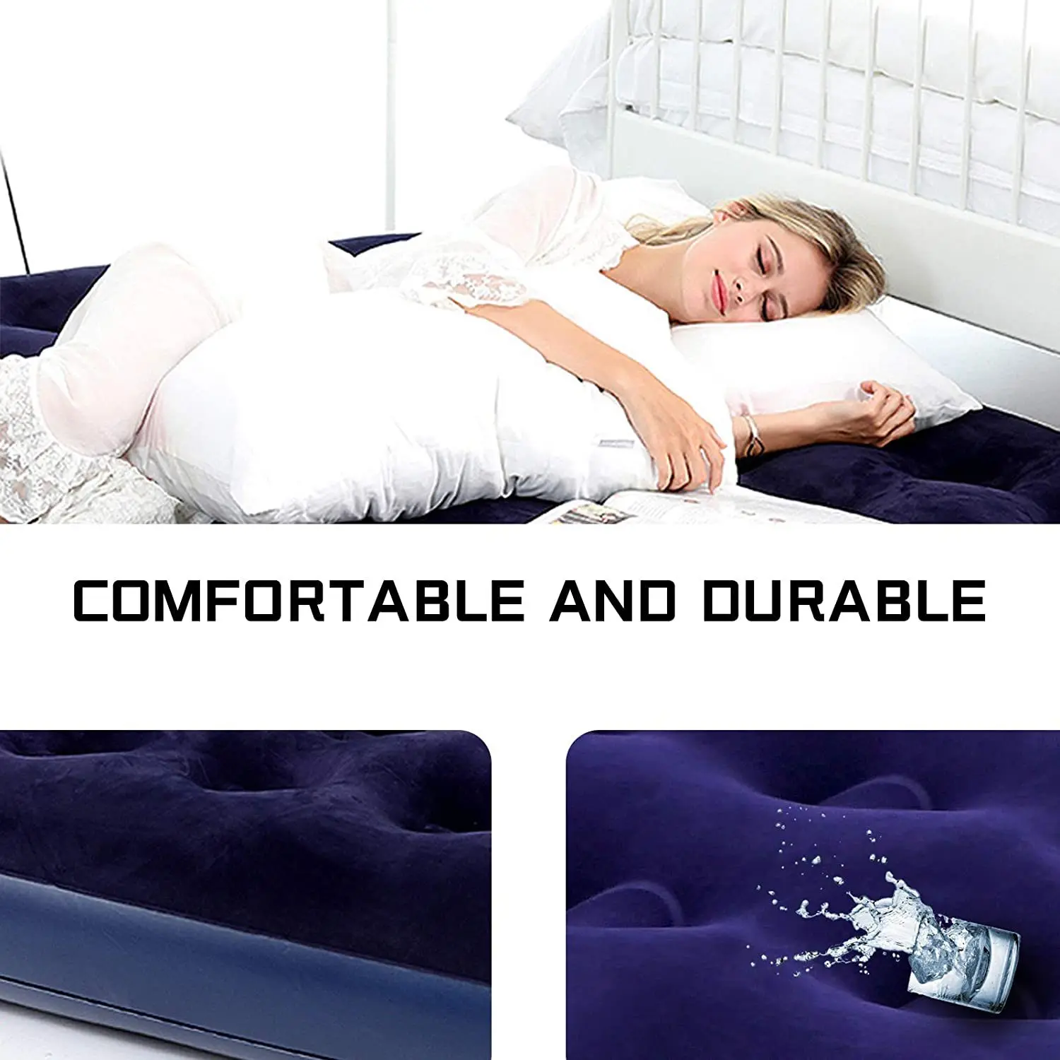 Inflatable Flocking Mattress For Camping Outdoor Folding Air Mattress Single Thick Car 191x99x22cm With Inflator Air Pump
Inflatable Flocking Mattress For Camping Outdoor Folding Air Mattress Single Thick Car 191x99x22cm With Inflator Air Pump
