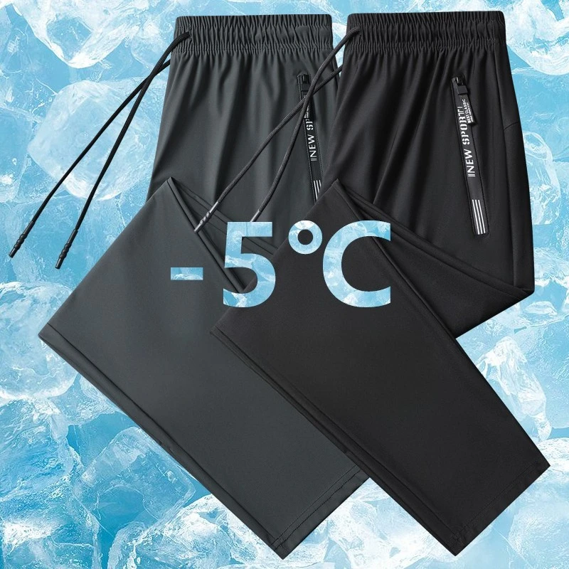 -5 ℃ Брюки из ледяного шелка для мужчин, летние тонкие стильные спортивные быстросохнущие прямые брюки с драпировкой, широкие брюки, повседневные длинные брюки для мужчин
-5 ℃ Брюки из ледяного шелка для мужчин, летние тонкие стильные спортивные быстросохнущие прямые брюки с драпировкой, широкие брюки, повседневные длинные брюки для мужчин