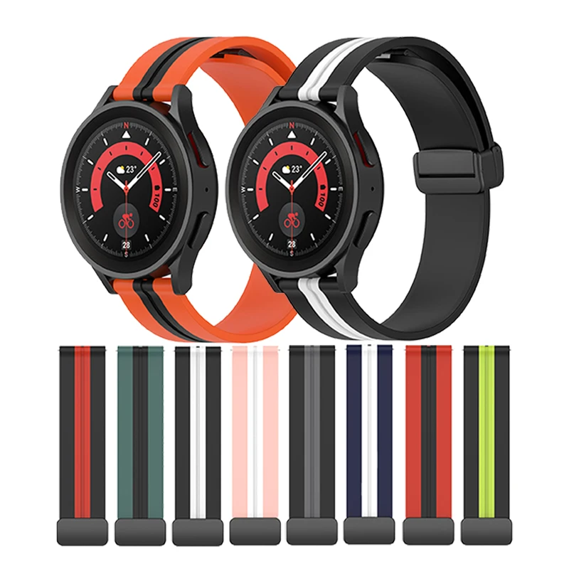 For Samsung Galaxy Watch Magnetic Buckle Double Color Watchbands 20mm 22mm Universal Silicone Strap Band
For Samsung Galaxy Watch Magnetic Buckle Double Color Watchbands 20mm 22mm Universal Silicone Strap Band