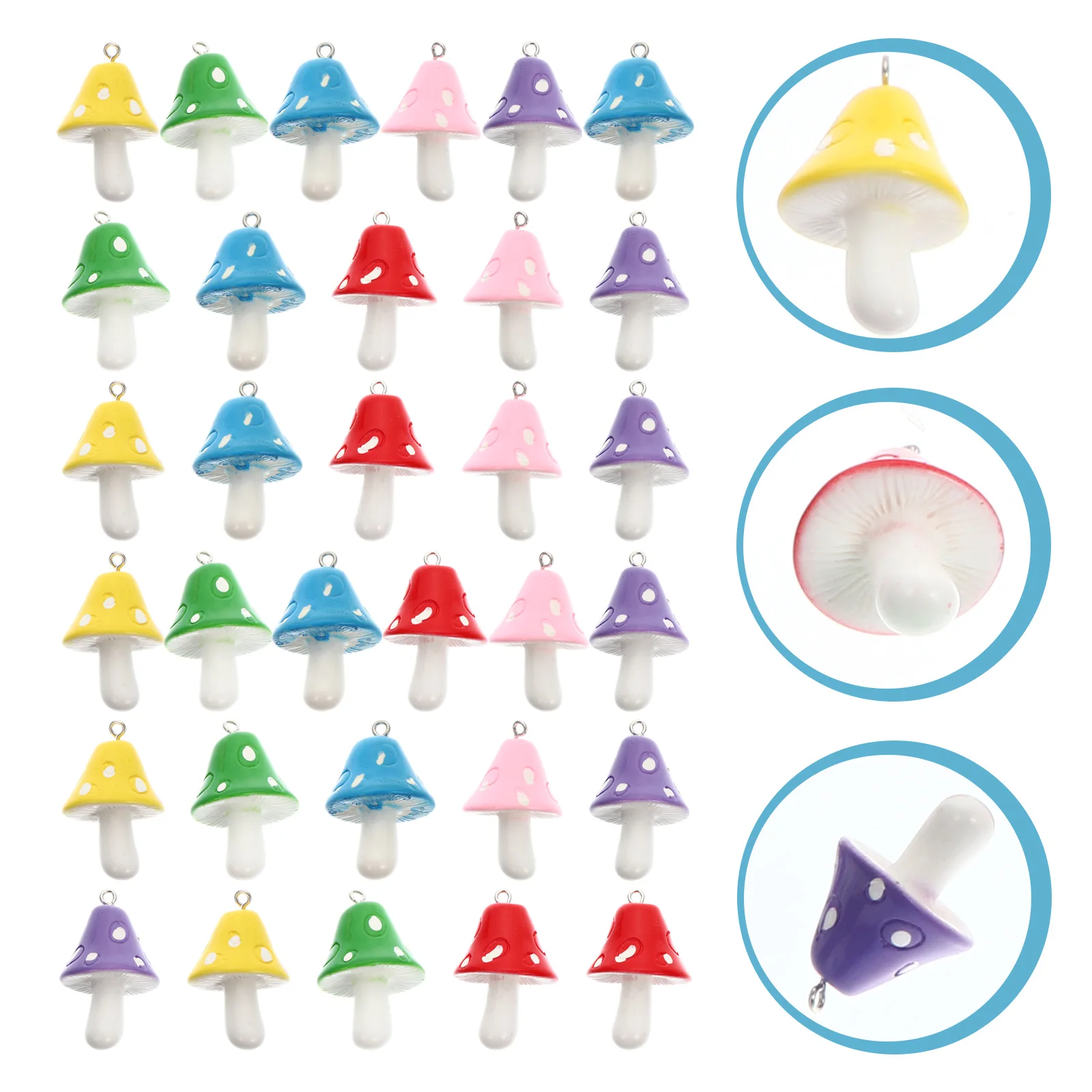 32pcs Colorful Mushroom Pendant DIY Jewelry Making Resin Charm Bracelet Necklace Accessories Key Chain Craft Project 
32pcs Colorful Mushroom Pendant DIY Jewelry Making Resin Charm Bracelet Necklace Accessories Key Chain Craft Project