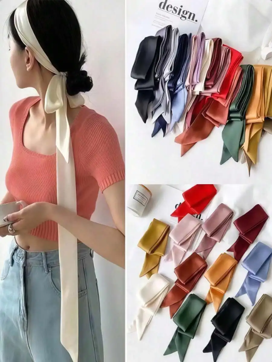 2M Silk Hair Ribbon Scarf For Women, Elegant Bow Headband Accessory
2M Silk Hair Ribbon Scarf For Women, Elegant Bow Headband Accessory