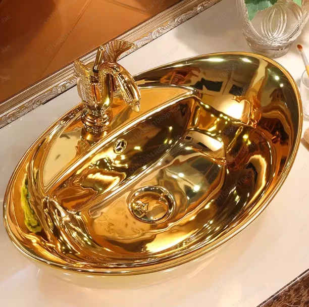 Европейская ретро-керамическая раковина, умывальник для ванной комнаты в стиле золотого слитка, полный комплект
Европейская ретро-керамическая раковина, умывальник для ванной комнаты в стиле золотого слитка, полный комплект