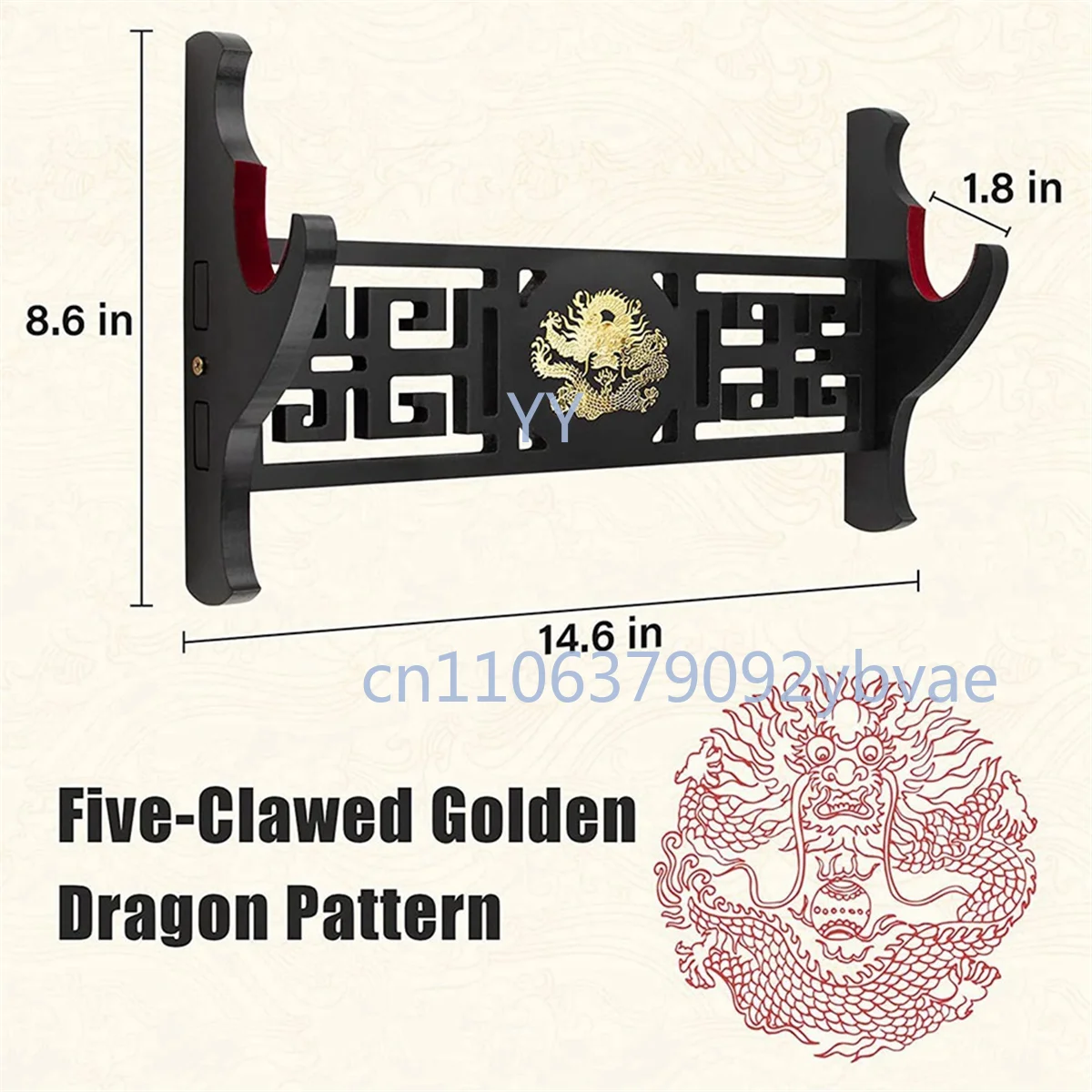 1-Tier Sword Wall Mount Hook Display Stand Holder
1-Tier Sword Wall Mount Hook Display Stand Holder