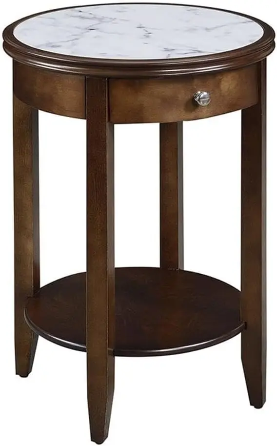 Приставной столик American Heritage Baldwin с ящиком, белый мрамор/эспрессо
Приставной столик American Heritage Baldwin с ящиком, белый мрамор/эспрессо