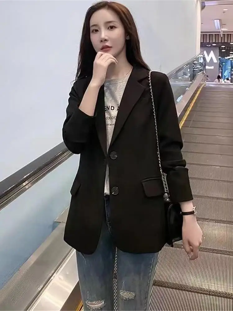 Loose Casual Bla Korean Sle Women's Suit Jaet Spring Autumn 2026 Small Size High End Faion Upper Apparel
Loose Casual Bla Korean Sle Women's Suit Jaet Spring Autumn 2026 Small Size High End Faion Upper Apparel