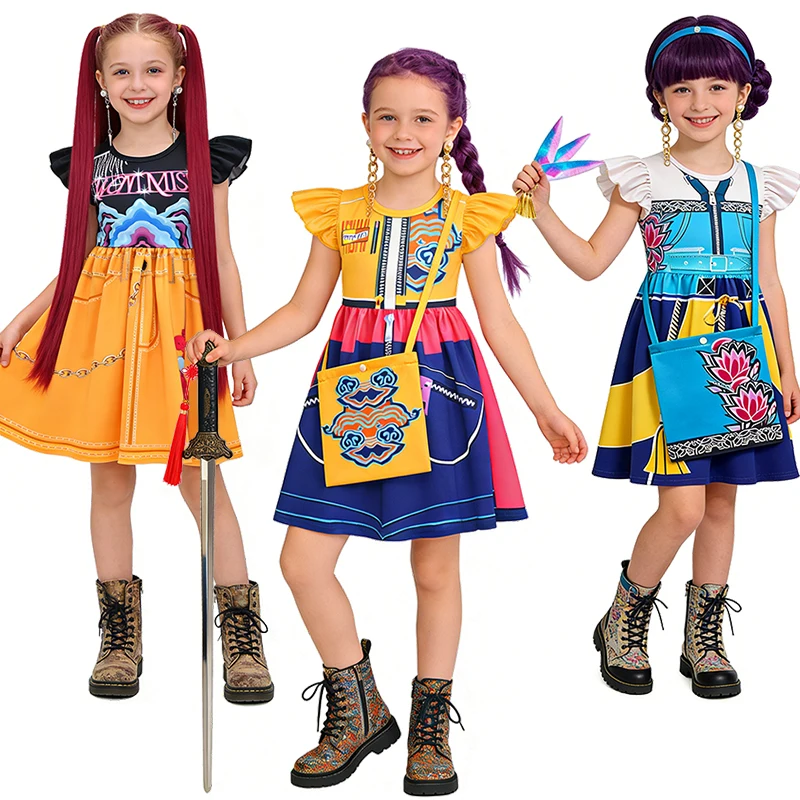 Popular Demon Hunter Girls Dress Summer Fashion K-Pop Kids Clothes Carnival Party Music Festival Performance Children's Costume
Popular Demon Hunter Girls Dress Summer Fashion K-Pop Kids Clothes Carnival Party Music Festival Performance Children's Costume
