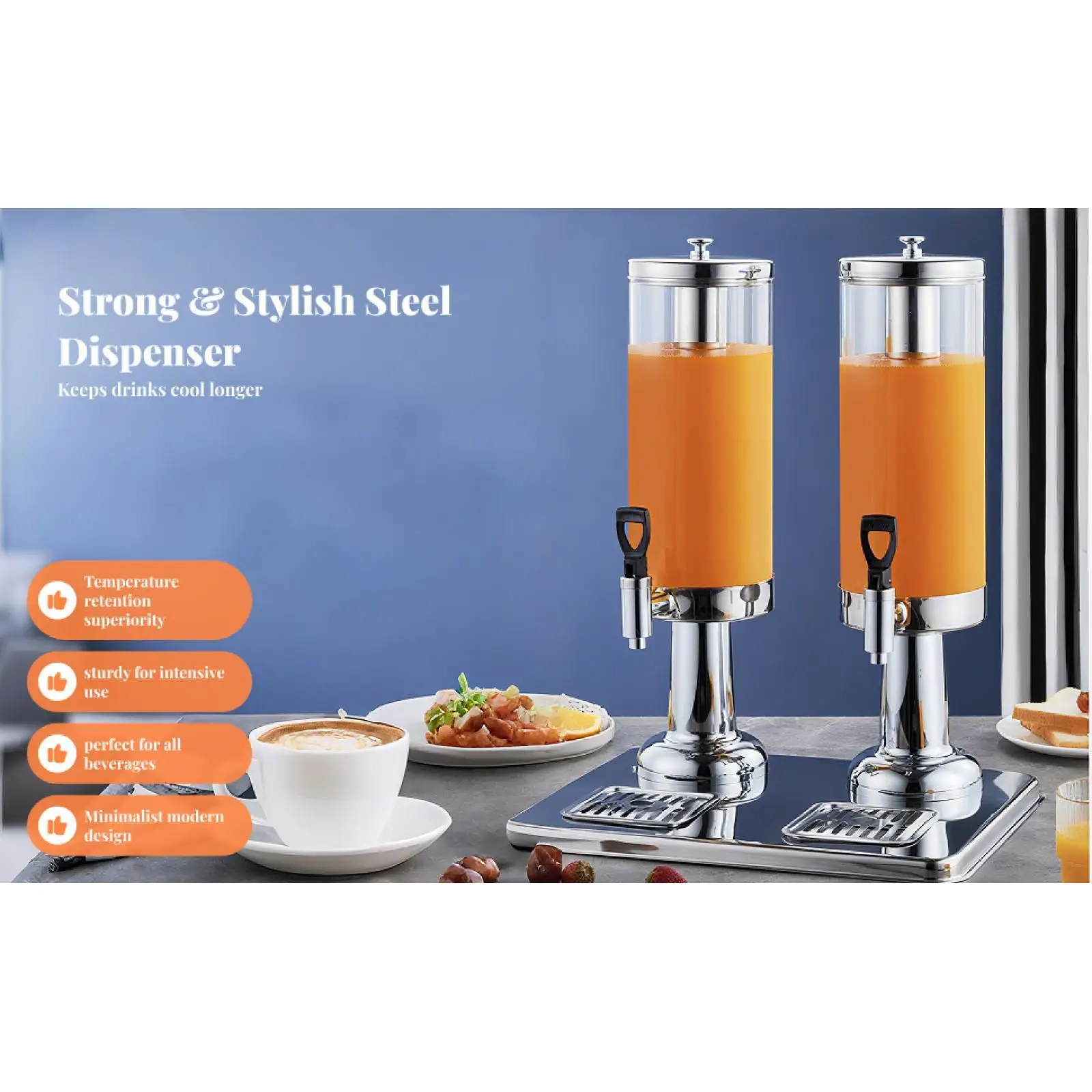 Stainless Steel Beverage Dispenser 3L with Faucet Iced Water Jug for Kitchen Tea Beer Lemonade Party
Stainless Steel Beverage Dispenser 3L with Faucet Iced Water Jug for Kitchen Tea Beer Lemonade Party