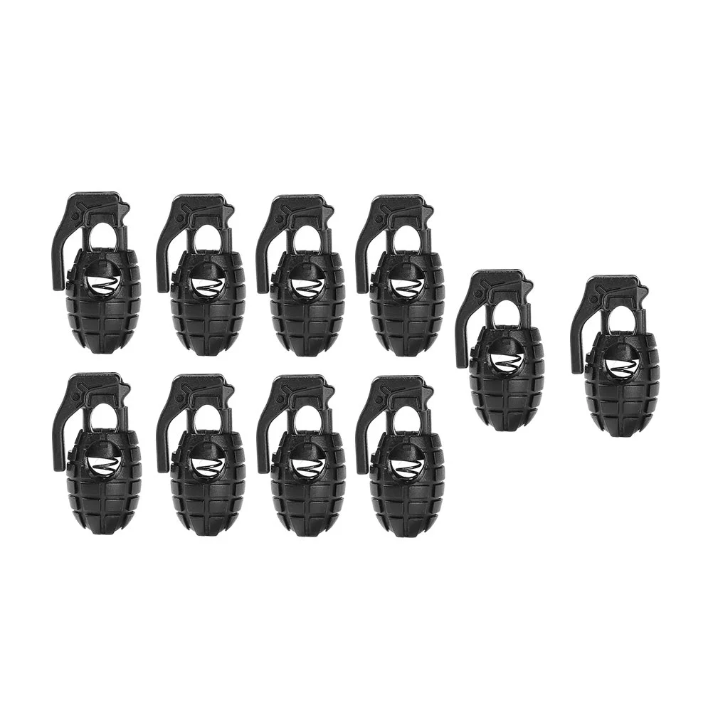 18 Pcs Anti Cord Buckle Accessories Spring Clasp Black End Lightweight Mini Size Use Not Deform Break Trip
18 Pcs Anti Cord Buckle Accessories Spring Clasp Black End Lightweight Mini Size Use Not Deform Break Trip