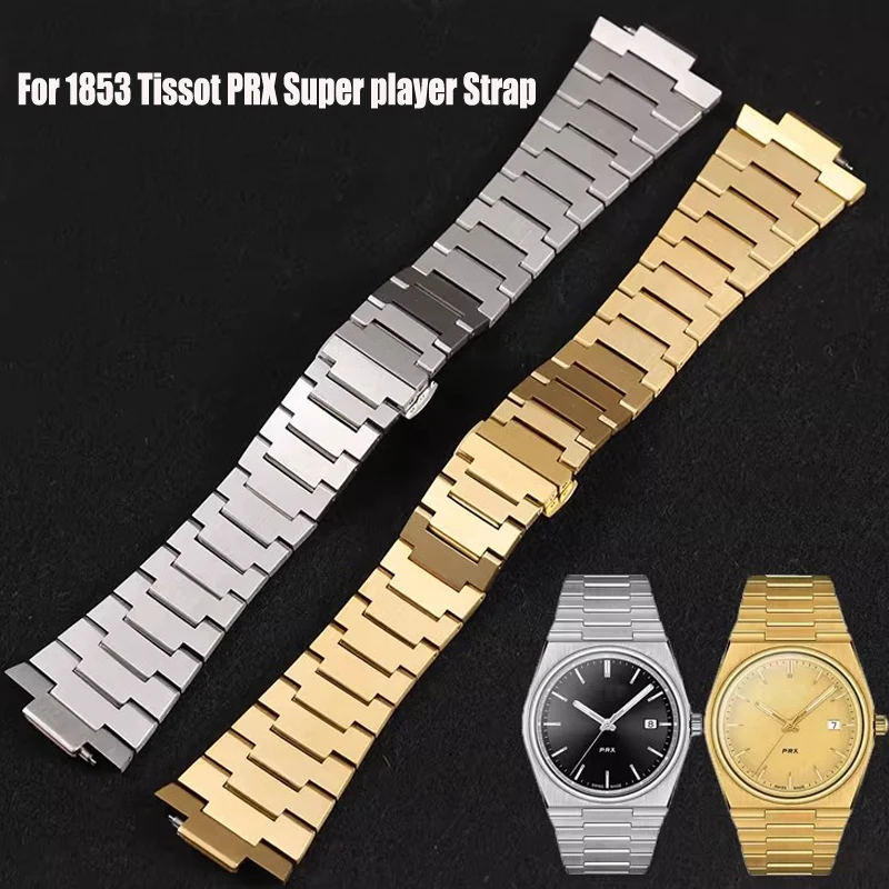 Ремешок для часов из нержавеющей стали для Tissot PRX Super Player T137410A/407A, 27*12 мм, с выпуклым соединением, изысканный металлический ремешок для часов, серебристый, золотой
Ремешок для часов из нержавеющей стали для Tissot PRX Super Player T137410A/407A, 27*12 мм, с выпуклым соединением, изысканный металлический ремешок для часов, серебристый, золотой