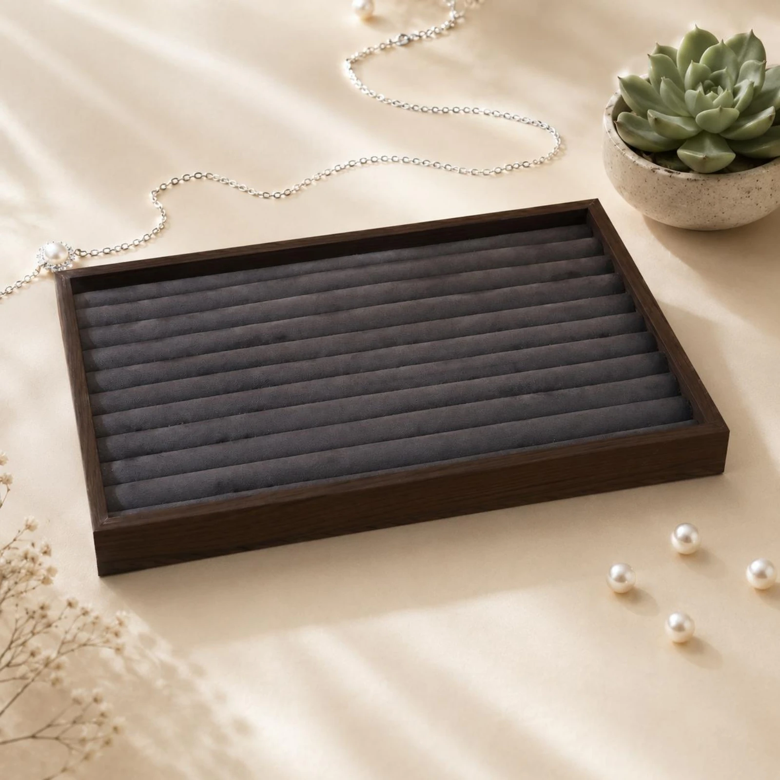 Jewelry Display Tray Wood-Grain Jewelry Tray Accessory Storage uncoveredTop Scratch Protection
Jewelry Display Tray Wood-Grain Jewelry Tray Accessory Storage uncoveredTop Scratch Protection