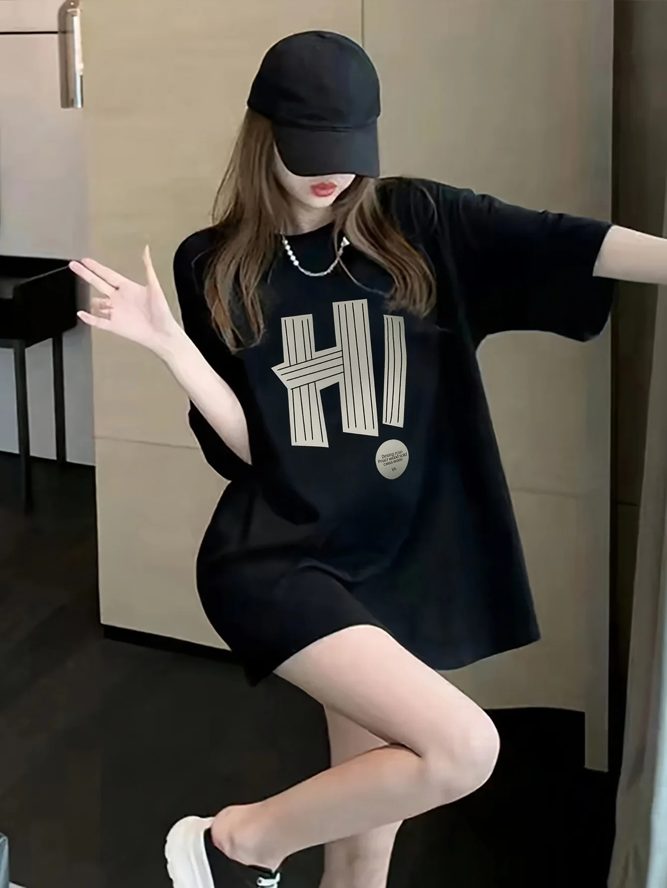 Korean Fashion Women T-shirt Simple Letter H! Printed 100% Cotton Tees Summer O-Neck Loose Tops Street Casual Female Clothes
Korean Fashion Women T-shirt Simple Letter H! Printed 100% Cotton Tees Summer O-Neck Loose Tops Street Casual Female Clothes